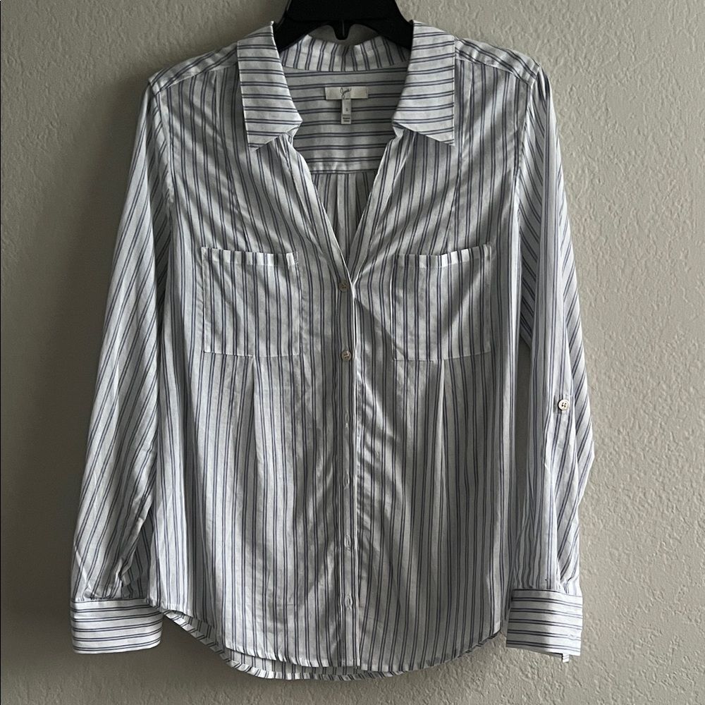 Joie Striped Button Down Shirt in Size S